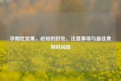 孕期吃坚果,必知的好处、注意事项与更佳食用时间段