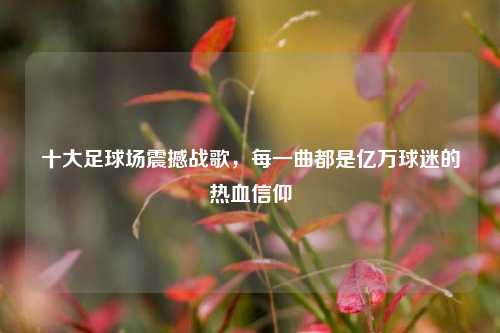 十大足球场震撼战歌,每一曲都是亿万球迷的热血信仰