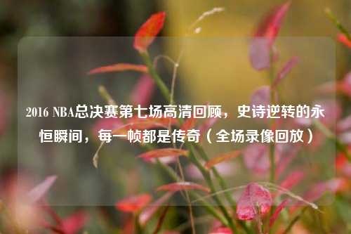 2016 NBA总决赛第七场高清回顾,史诗逆转的永恒瞬间,每一帧都是传奇(全场录像回放)