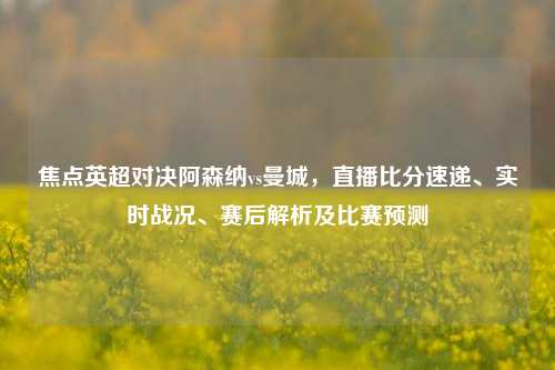 焦点英超对决阿森纳vs曼城,直播比分速递、实时战况、赛后解析及比赛预测
