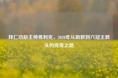 拜仁功勋主帅弗利克,2020年从助教到六冠王教头的传奇之路