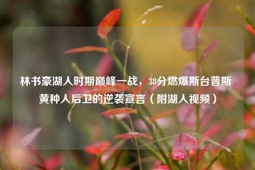 林书豪湖人时期巅峰一战,38分燃爆斯台普斯 黄种人后卫的逆袭宣言(附湖人视频)