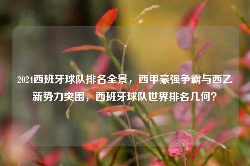 2024西班牙球队排名全景,西甲豪强争霸与西乙新势力突围,西班牙球队世界排名几何?