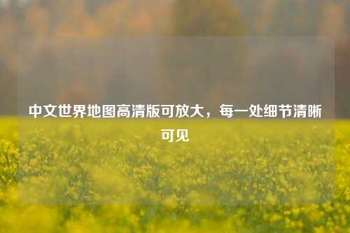 中文世界地图高清版可放大,每一处细节清晰可见