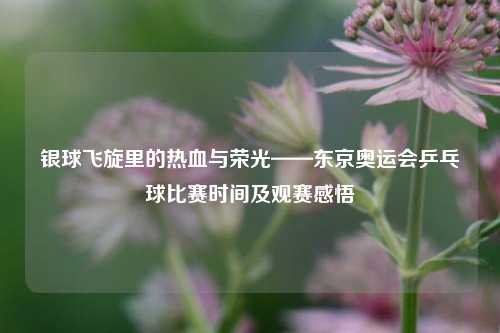 银球飞旋里的热血与荣光——东京奥运会乒乓球比赛时间及观赛感悟