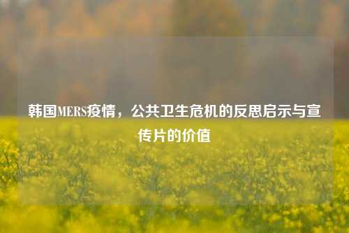 韩国MERS疫情,公共卫生危机的反思启示与宣传片的价值