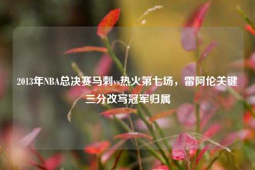 2013年NBA总决赛马刺vs热火第七场,雷阿伦关键三分改写冠军归属