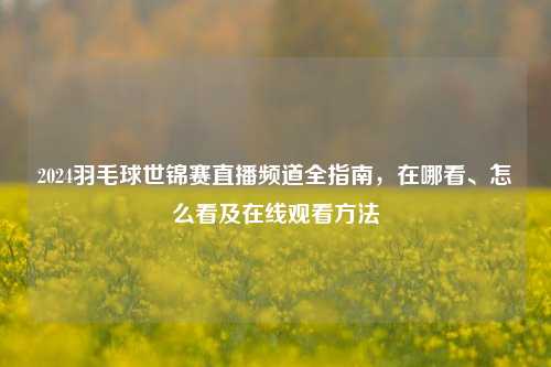 2024羽毛球世锦赛直播频道全指南,在哪看、怎么看及在线观看