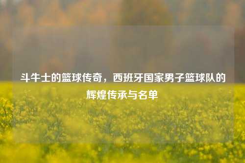 斗牛士的篮球传奇,西班牙国家男子篮球队的辉煌传承与名单