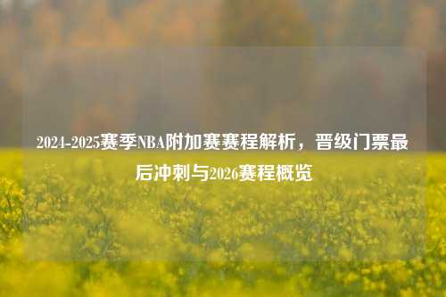 2024-2025赛季NBA附加赛赛程解析,晋级门票最后冲刺与2026赛程概览