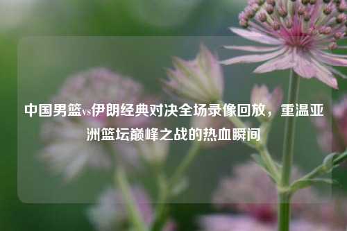 中国男篮vs伊朗经典对决全场录像回放,重温亚洲篮坛巅峰之战的热血瞬间