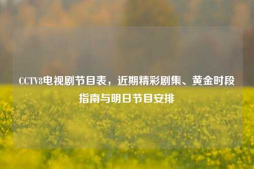 CCTV8电视剧节目表,近期精彩剧集、黄金时段指南与明日节目安排
