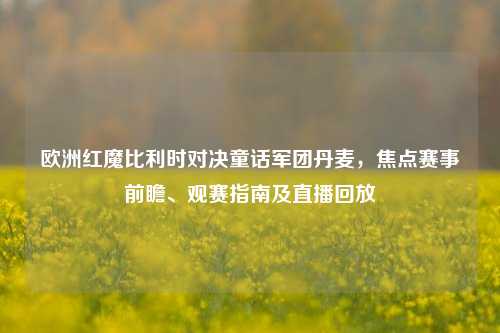 欧洲红魔比利时对决童话军团丹麦,焦点赛事前瞻、观赛指南及直播回放