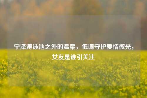 宁泽涛泳池之外的温柔,低调守护爱情微光,女友是谁引关注