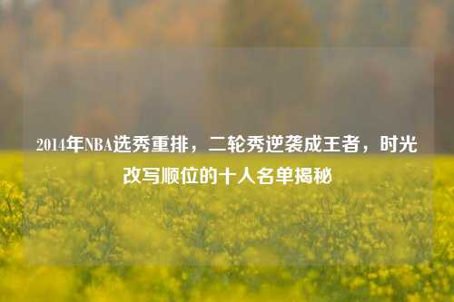 2014年NBA选秀重排,二轮秀逆袭成王者,时光改写顺位的十人名单揭秘