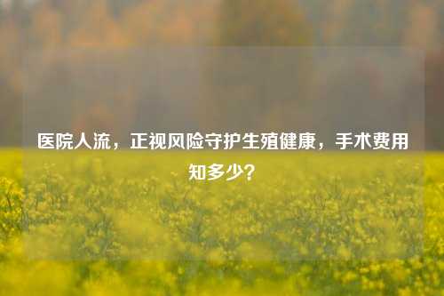 医院人流,正视风险守护生殖健康,手术费用知多少?