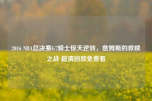 2016 NBA总决赛G7骑士惊天逆转,詹姆斯的救赎之战 超清回放免费看
