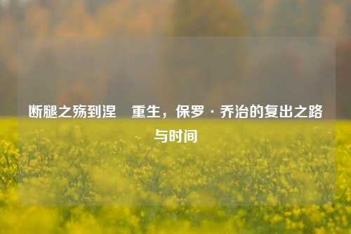 断腿之殇到涅槃重生,保罗·乔治的复出之路与时间