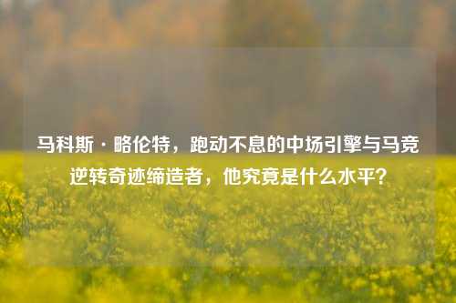 马科斯·略伦特,跑动不息的中场引擎与马竞逆转奇迹缔造者,他究竟是什么水平?