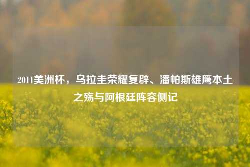 2011美洲杯,乌拉圭荣耀复辟、潘帕斯雄鹰本土之殇与阿根廷阵容侧记