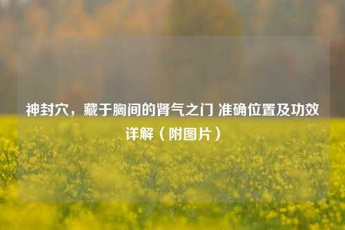 神封穴,藏于胸间的肾气之门 准确位置及功效详解(附图片)