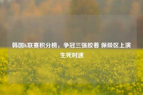 韩国K联赛积分榜,争冠三强胶着 保级区上演生死时速