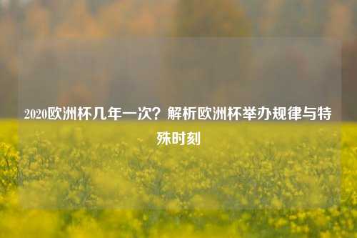 2020欧洲杯几年一次?解析欧洲杯举办规律与特殊时刻