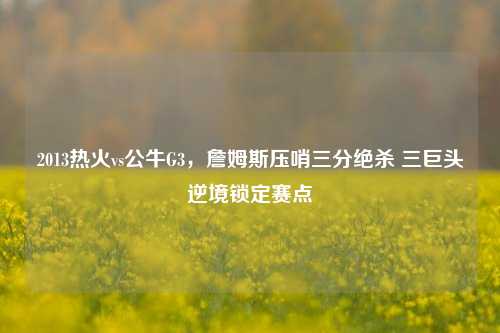 2013热火vs公牛G3,詹姆斯压哨三分绝杀 三巨头逆境锁定赛点