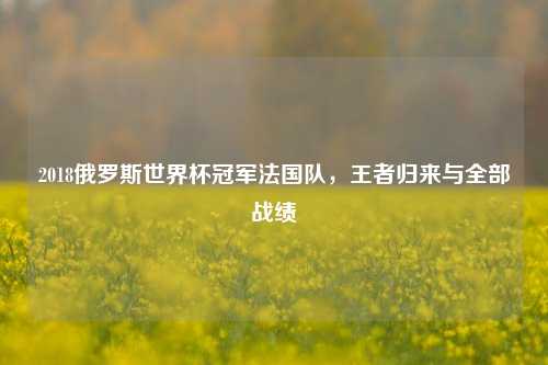 2018俄罗斯世界杯冠军法国队,王者归来与全部战绩