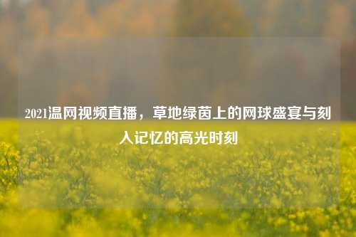 2021温网视频直播,草地绿茵上的网球盛宴与刻入记忆的高光时刻