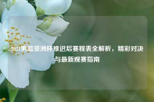 2021男篮亚洲杯推迟后赛程表全解析,精彩对决与最新观赛指南