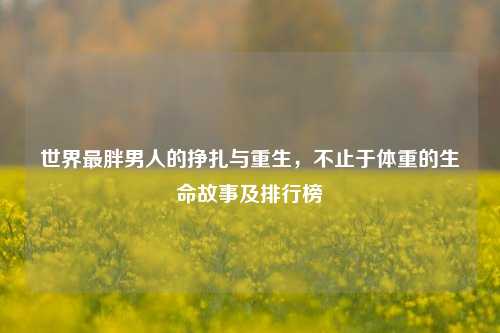 世界最胖男人的挣扎与重生,不止于体重的生命故事及排行榜