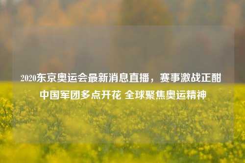 2020东京奥运会最新消息直播,赛事激战正酣 中国军团多点开花 全球聚焦奥运精神