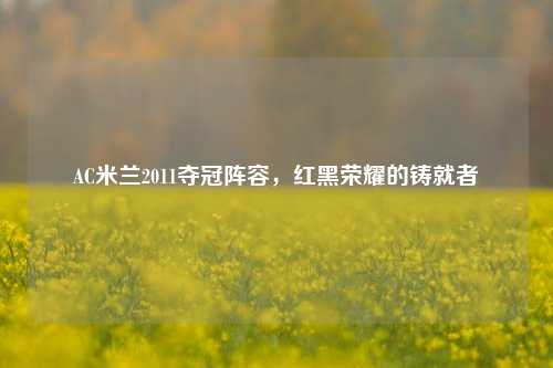 AC米兰2011夺冠阵容,红黑荣耀的铸就者