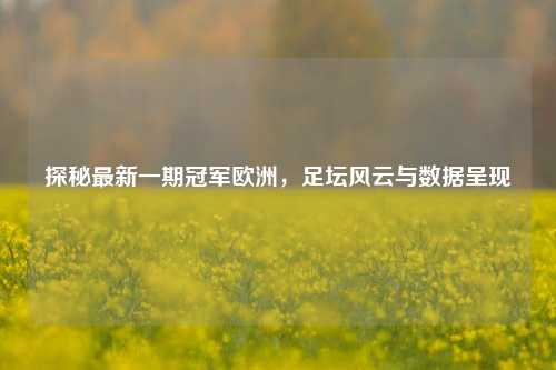 探秘最新一期冠军欧洲,足坛风云与数据呈现