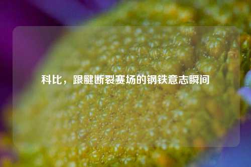科比,跟腱断裂赛场的钢铁意志瞬间