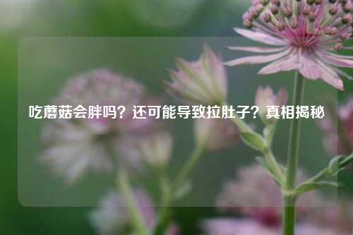 吃蘑菇会胖吗?还可能导致拉肚子?真相揭秘