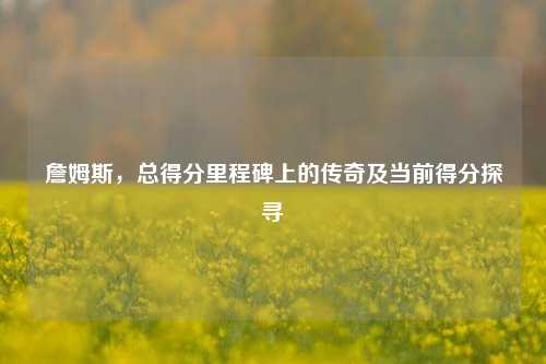 詹姆斯,总得分里程碑上的传奇及当前得分探寻