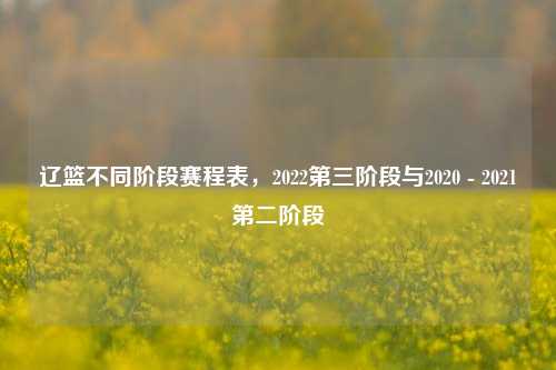 辽篮不同阶段赛程表,2022第三阶段与2020 - 2021第二阶段