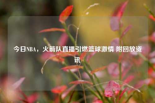 今日NBA,火箭队直播引燃篮球 附回放资讯