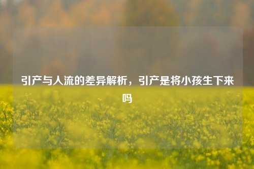 引产与人流的差异解析,引产是将小孩生下来吗