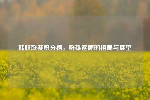 韩职联赛积分榜,群雄逐鹿的格局与展望