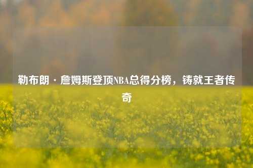 勒布朗·詹姆斯登顶NBA总得分榜,铸就王者传奇