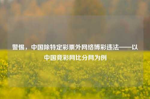 警惕,中国除特定彩票外 博彩违法——以中国竞彩网比分网为例