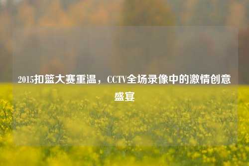 2015扣篮大赛重温,CCTV全场录像中的 创意盛宴