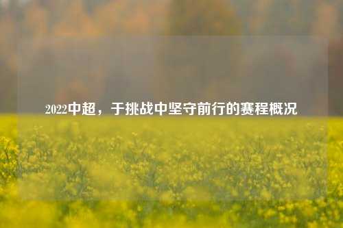 2022中超,于挑战中坚守前行的赛程概况