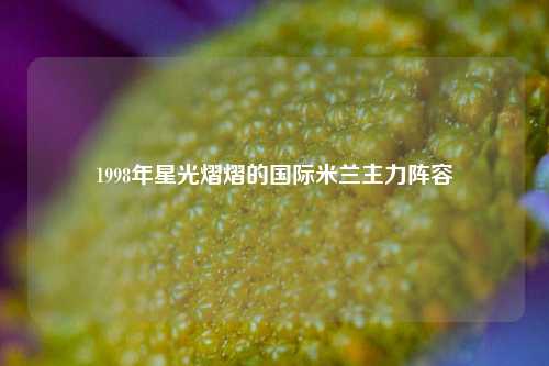 1998年星光熠熠的国际米兰主力阵容