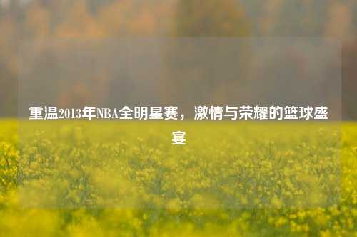 重温2013年NBA全明星赛, 与荣耀的篮球盛宴