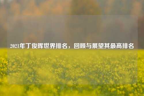 2021年丁俊晖世界排名,回顾与展望其更高排名
