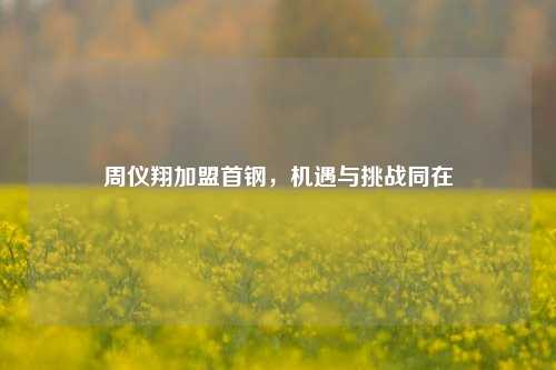 周仪翔加盟首钢,机遇与挑战同在